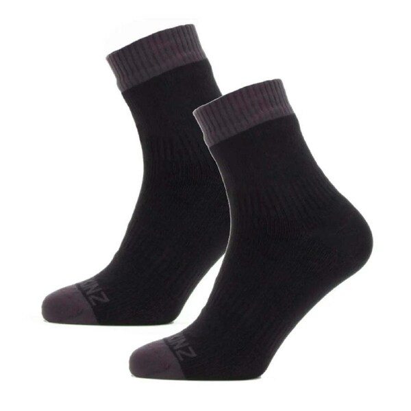 Sealskinz Waterproof Warm Weather Ankle Length Sock (Black / Grey) - X-Large