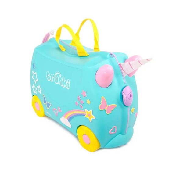 Trunki Una Unicorn - Ride on Suitcase / Carry-on Bag - Light Blue