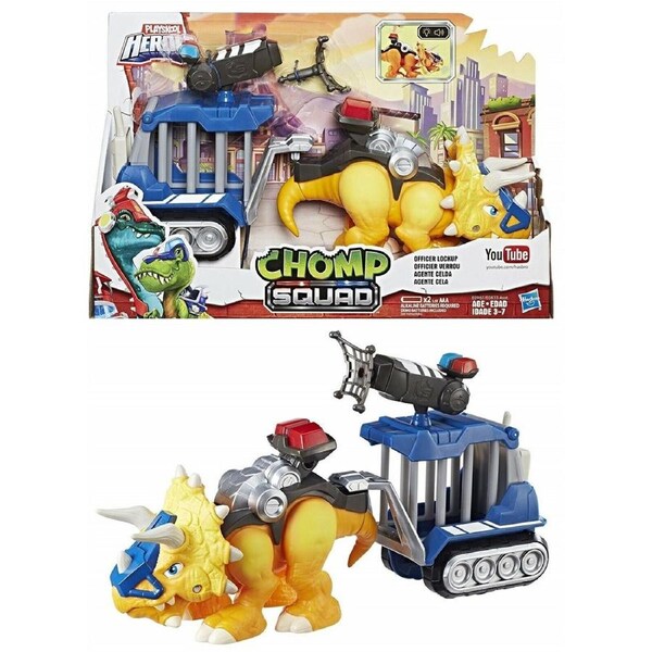 Playskool Heroes Chomp Squa- Officer Lockup- Ages 3+ Dinosaur