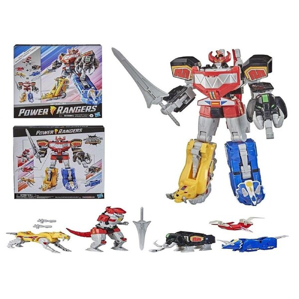 Power Rangers Includes 5 Dinozord Mighty Morphin Dino Megazord Mega Pack Robot