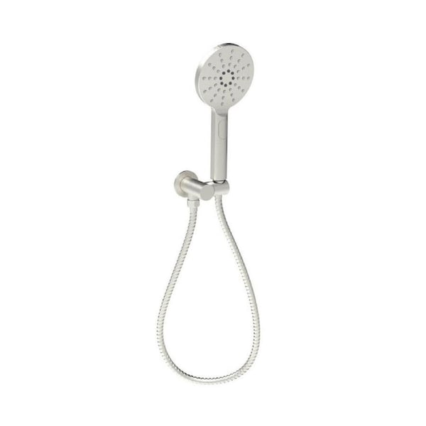 Cora Round Hand Shower On Wall Outlet Bracket Brushed Nickel