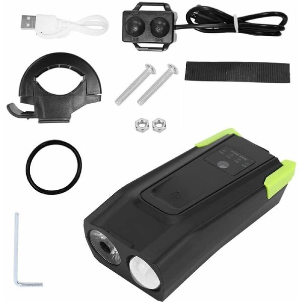 Bicycle Light Smart Induction Bicycle Front Light USB Rechargeable 2T6 LED Head Light with Horn 800 Lumen Bike Lamp Cycle FlashLight