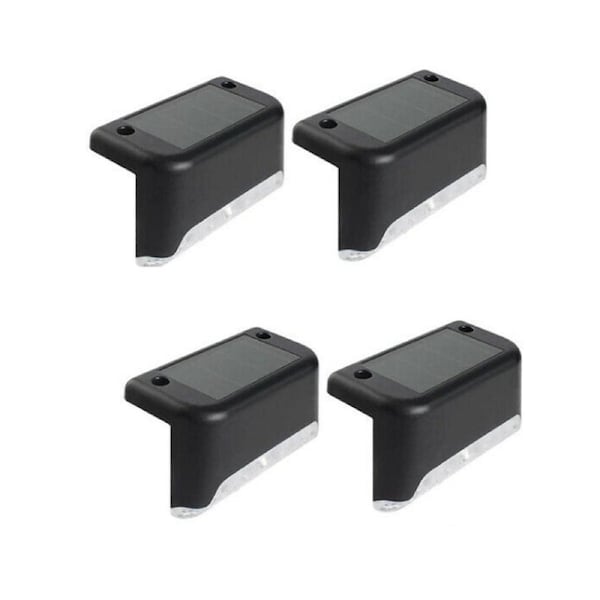 4x Outdoor Solar LED Deck Lights Path Garden Patio Pathway Stairs Step Fence Lamp