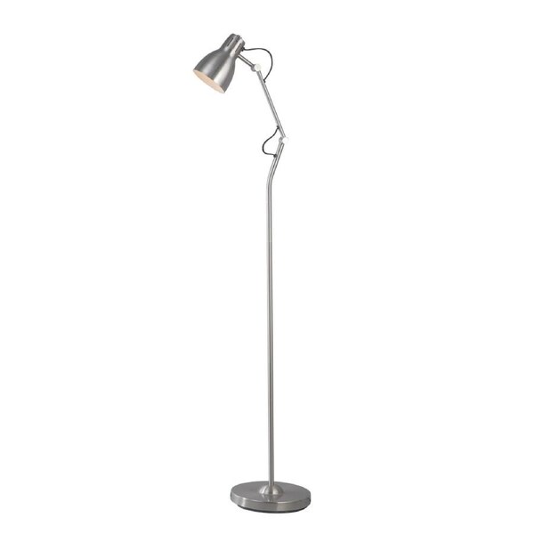 Intense Bright Classic Metal Floor Lamp Reading Light Adjustable Arms Metal Shade - White