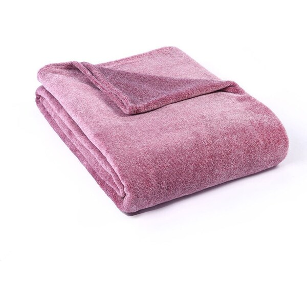 Jason Queen Bed 210x210cm Super Soft Melange 320 GSM Soft Plush Blanket Linen