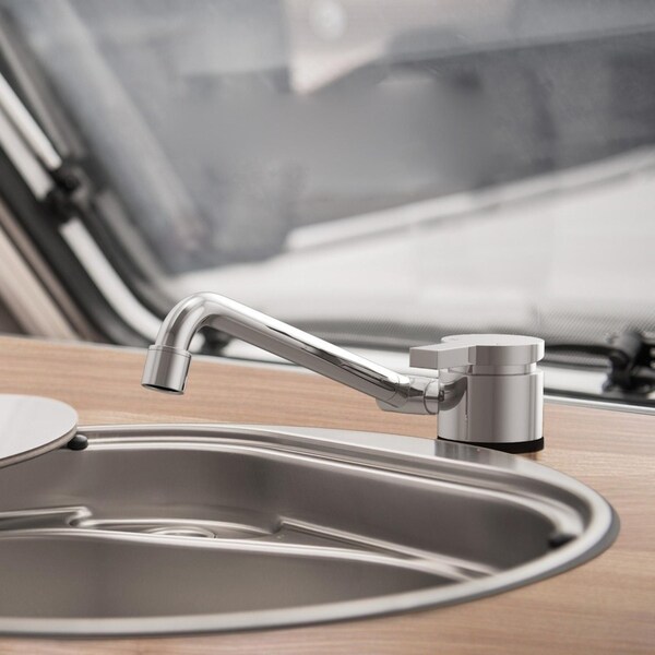 WELS Caravan Kitchen Mixer Tap Fold Down Foldable Motorhome Faucet Swivel WELS