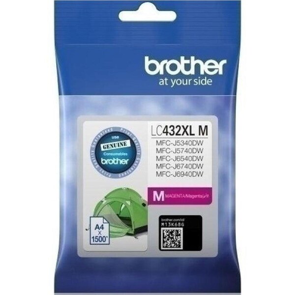 Brother LC432XL High Yield Ink Cartridge Magenta Genuine LC-432XLM