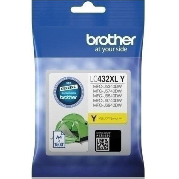 Brother LC432XL High Yield Ink Cartridge Yellow Genuine LC-432XLY