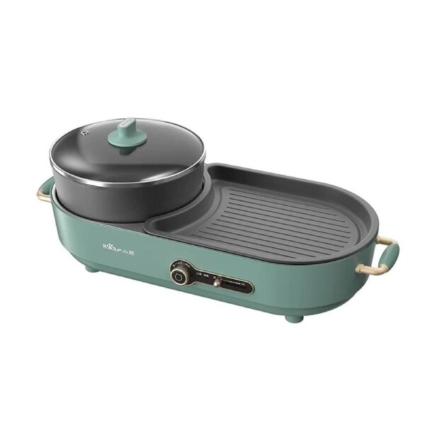 Bear Multi-functional 2-in-1 Cooking Hot Pot And Griddle Barbecue Machine