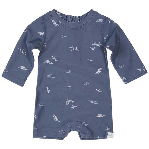 Toshi Swim Baby Onesie Long Sleeve Whales - Size 0