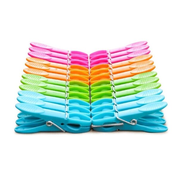 24 Pcs Living Today Strong Grip Pegs