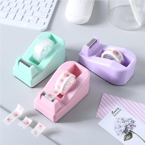 3 Pack Desktop Tape Dispenser Non-Skid Base for Packaging in Office Restaurant
