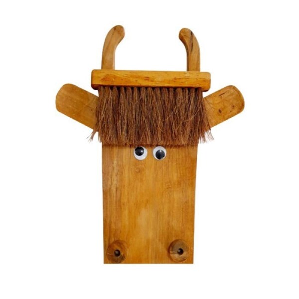 Brush Art 45cm Cow Animal Outdoor Ornament Yard/Patio Garden Home Decor Brown