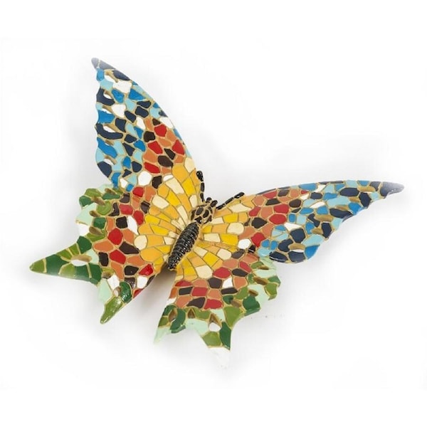Garden Polyresin 25cm Butterfly Mosaic Outdoor Ornament Yard Patio Decor Large