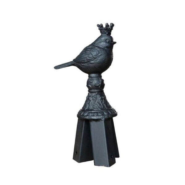 Stake Top Royal Bird Cast Iron Ornament Yard/Patio Garden Decor Black Assorted