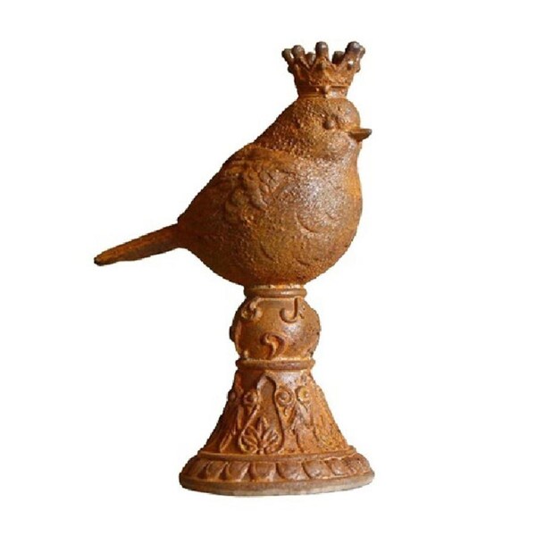 Garden Rust 17cm Royal Bird Cast Iron Outdoor Ornament Yard Patio Decor Assorted