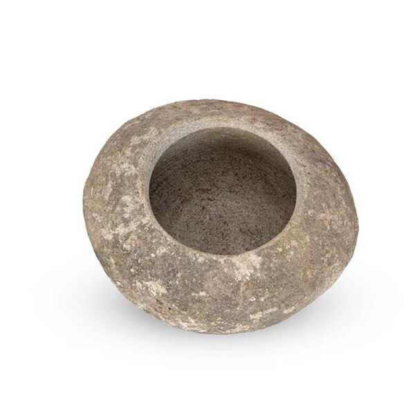 Garden 25x18cm Deep Bowl/Planter Outdoor/Yard Patio Decor Natural Stone Medium