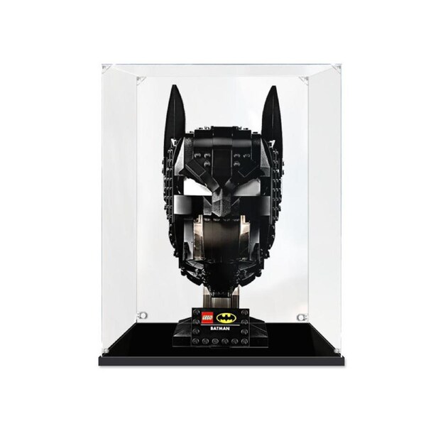 Acrylic Display Case for LEGO 76182 DC Comics Super Heroes Batman Cowl Helmet Figure Storage Box Dust Proof Glue Free