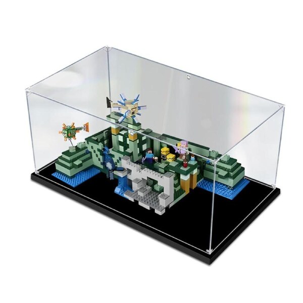 Acrylic Display Case for LEGO 21136 Minecraft Ocean Monument Figure Storage Box Dust Proof Glue Free