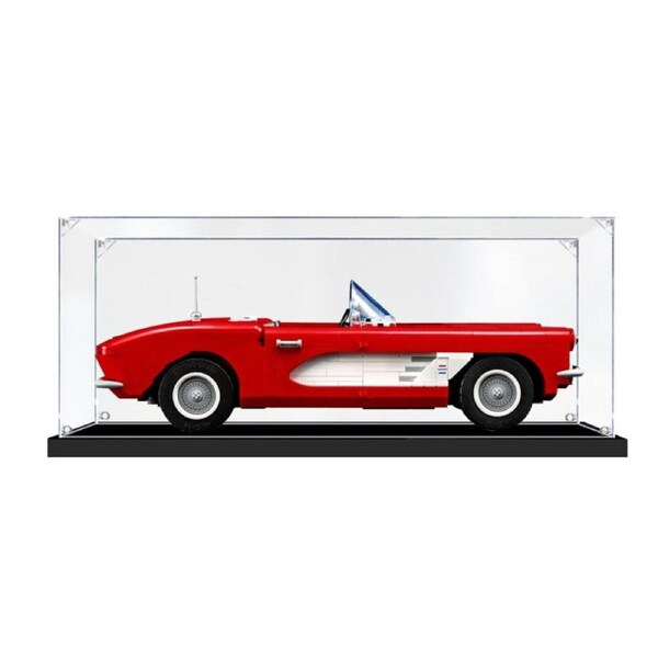 Acrylic Display Case for LEGO 10321 Icons Corvette Figure Storage Box Dust Proof Glue Free