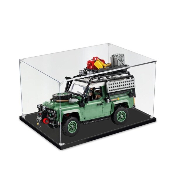 Acrylic Display Case for LEGO 10317 Icons Land Rover Classic Defender 90 Figure Storage Box Dust Proof Glue Free