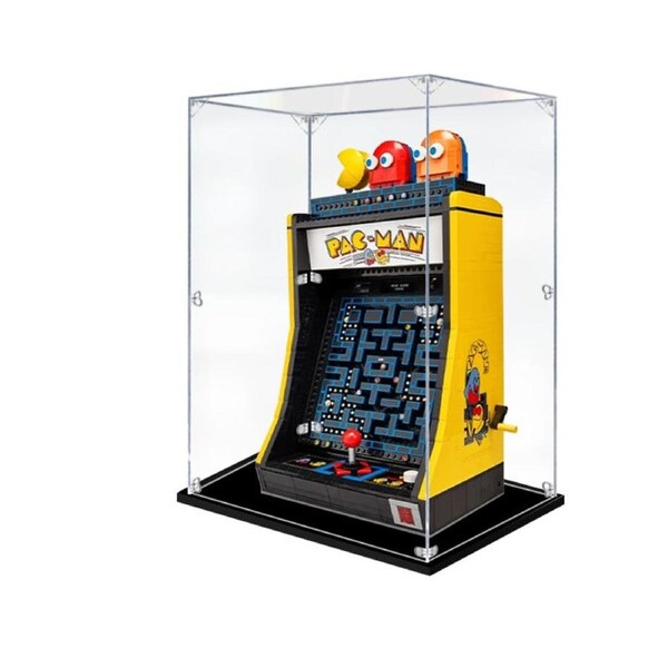 Acrylic Display Case for LEGO 10323 ICONS PAC-MAN Arcade Figure Storage Box Dust Proof Glue Free