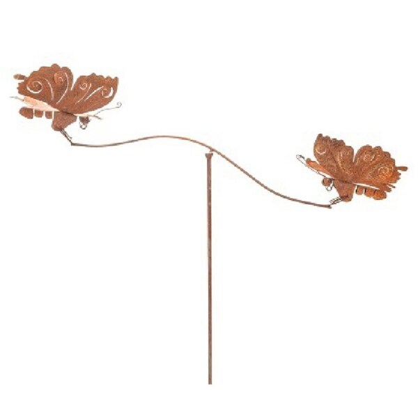 Garden Rust Metal 180cm Butterfly Or Dragonfly Balancer Outdoor Patio Decor
