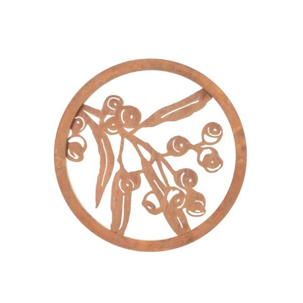 Wall Art 60cm Gumnut Corten Steel Ornament Garden Yard/Patio Home Decor Large