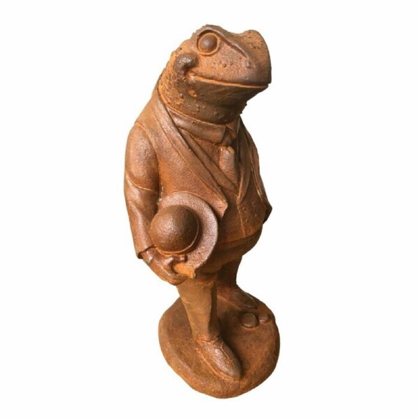 Willow Frog 26cm Cast Iron Ornament Sculpture Outdoor Figurine Yard Decor Small