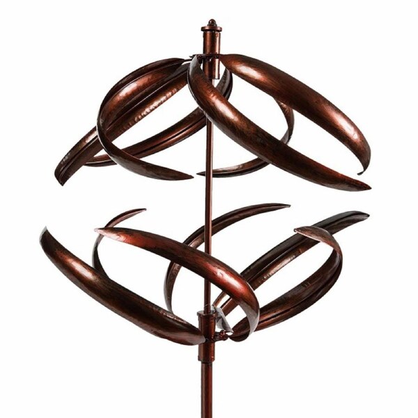 Garden 205cm Metal East Meets West Windmill Outdoor Ornament Patio Decor Bronze