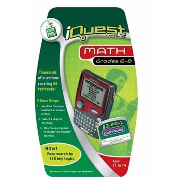 iQuest Cartridge 6th 8th Grade Math with One Cartridge New Boys Girls Fun Gift