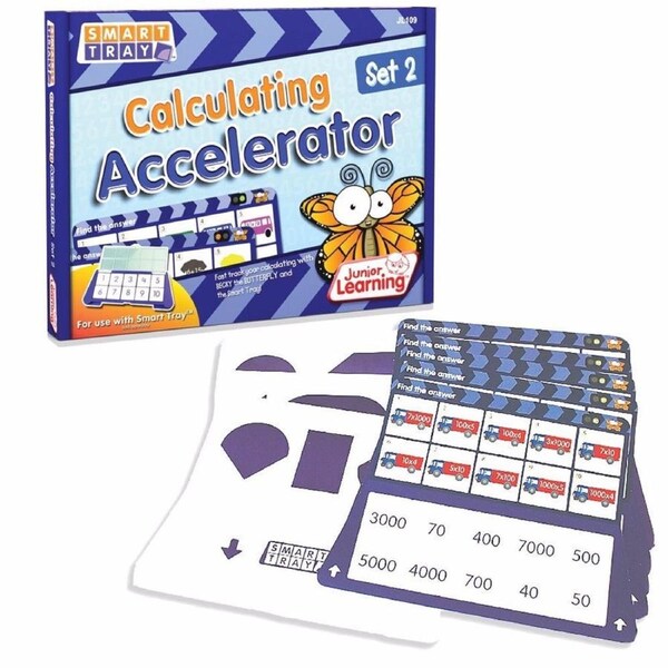 Junior Learning Calculating Accelerator Set 6+ Kindy School Toy Learn Smart Tray