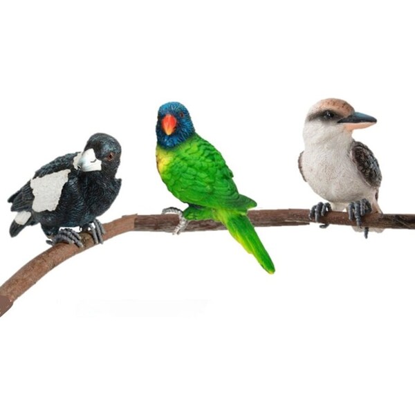 4x Aussie Bird 12cm Pot/Planter Sitter Outdoor Ornament Patio Garden Decor Asst