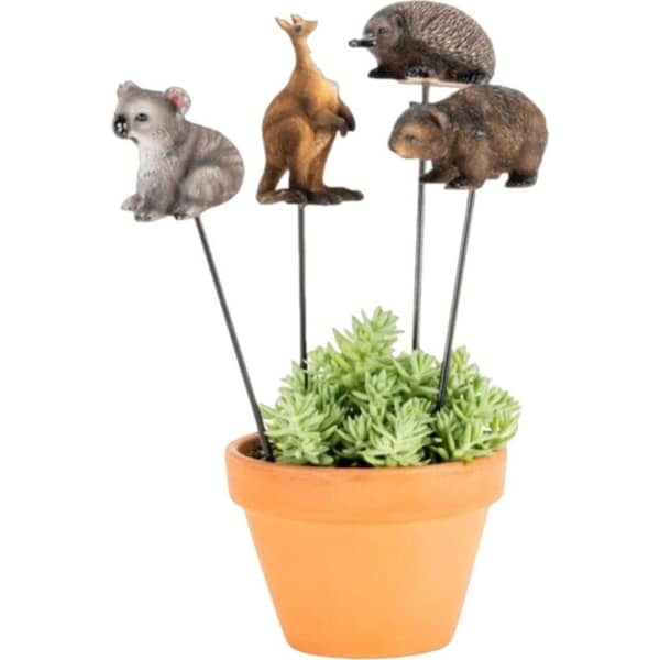 4x Aussie Animals Sticks/Sitting Ornament Outdoor Yard/Patio Garden Decor Assort