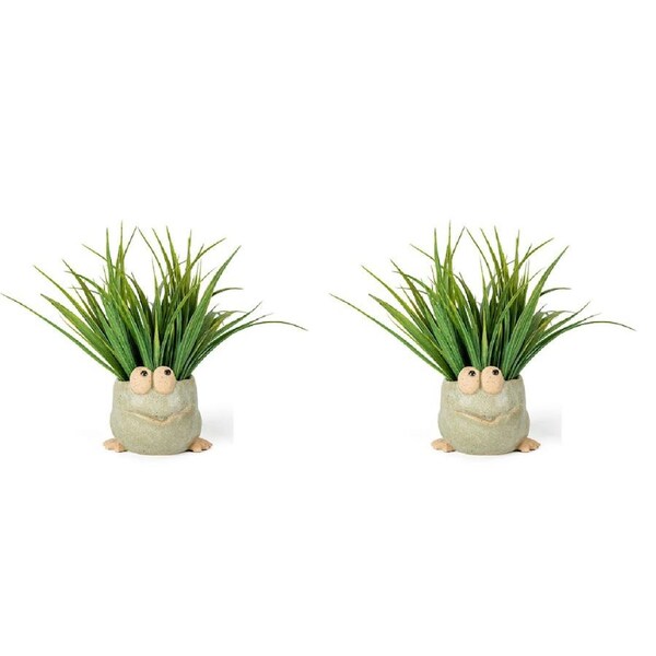 2x Pot Critter 12cm Planter Outdoor Ornament Yard/Patio Garden Decor Small Asst