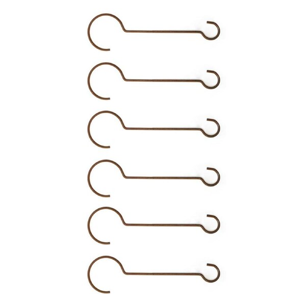6x Branch 30x7cm Hook Rust Metal Hanging Storage Outdoor Garden Plant Hanger
