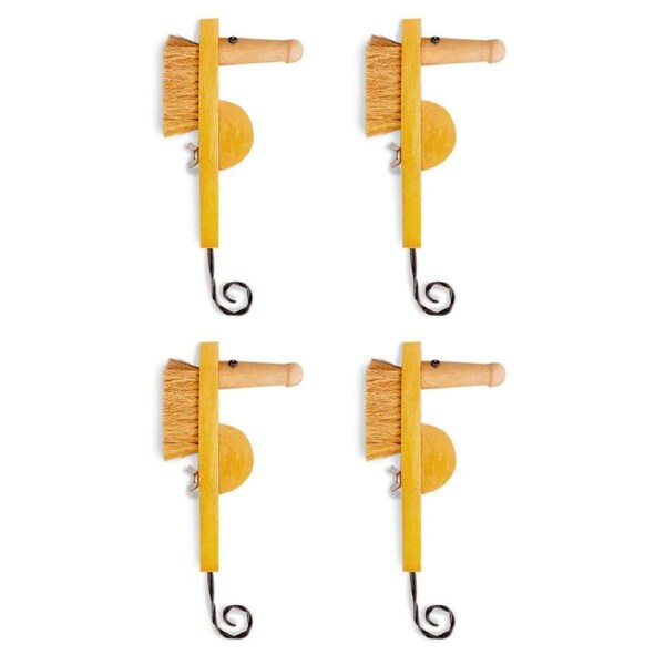 4x Brush Art 51cm Sea Horse Outdoor Ornament Yard/Patio Garden Home Decor Yellow