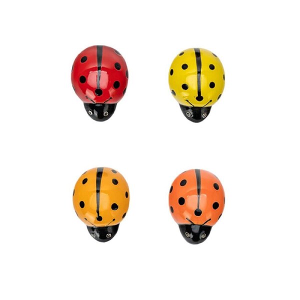 4x Floating Ceramic 8cm Ladybugs Outdoor Ornament Patio Garden Decor Small Asst