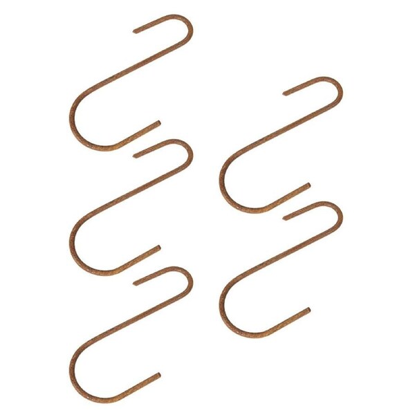5x Garden Rust Metal 16cm Hanging Hook Hanger Storage Holder Outdoor Decor Small