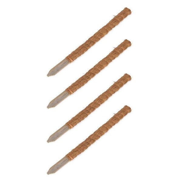 4x Coconut Fibre 90cm Growstick Bamboo Stake Outdoor Yard/Patio Garden Decor