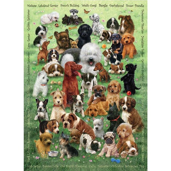 Cobble Hill - Puppy Love Family Puzzle 350pc