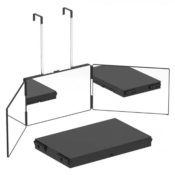 Tri-fold Makeup Mirror Hair Cutting Self Haircut Styling Beauty Hanging - 3 Way