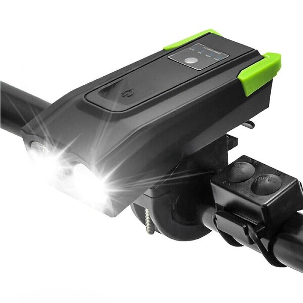 LED Bike Light Rechargeable Mountain Bicycle Front Lamp With Horn USB Set