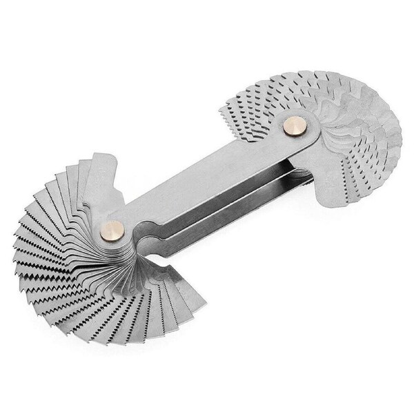 Screw Thread Gauge Angle 60 Degree Metric 55 Degree Imperial Tap Pitch Inspection - 52 Blades
