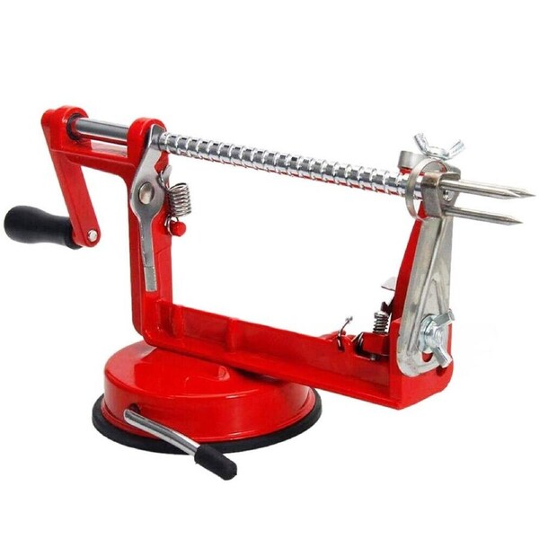Red Kitchen Tool Apple Peeler Slinky Machine Fruit Cutter Slicer Corer - 3 in 1