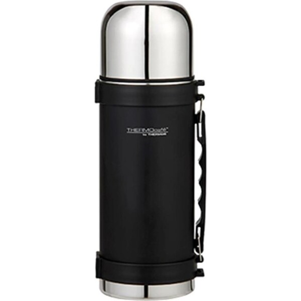 Thermos Thermocafe 1L Stainless Steel Vacuum Insulated Flask - Black