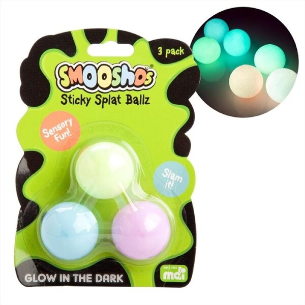 glow in the dark sticky splat ball