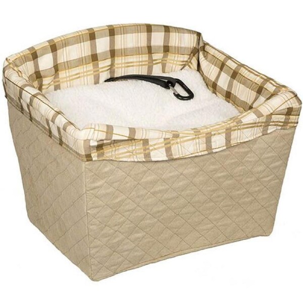 PetSafe Happy Ride Pet Safety Seat in Quilted Tan up to 13kg Capacity