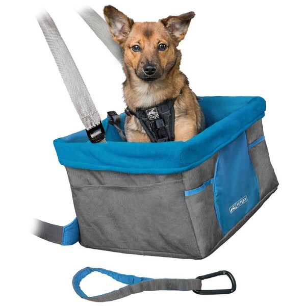 Kurgo Heather Car Dog Booster Seat in Charcoal/Blue
