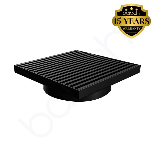 Baiachi 115mm Square Heelguard Floor Waste Matte Black